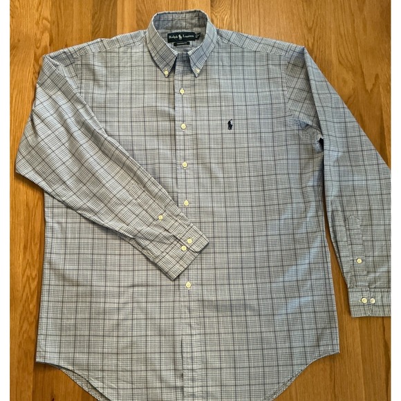 Polo Ralph Lauren Other - Polo Ralph Lauren‎ Yarmouth Shirt 16 34/35 Blue Check Button Down Cotton